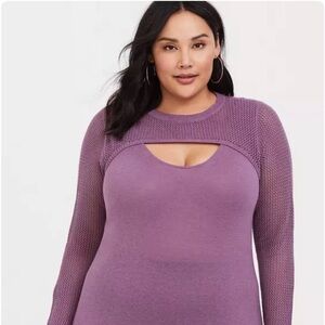 Wonen’s Torrid mixed stitch sweater